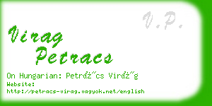 virag petracs business card